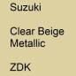 Preview: Suzuki, Clear Beige Metallic, ZDK.